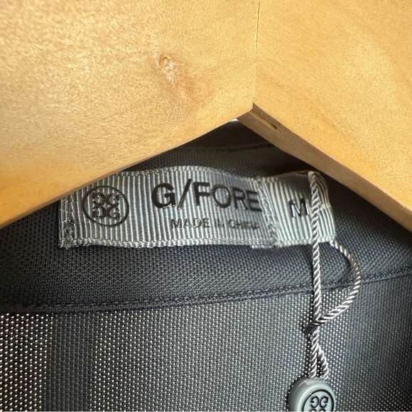 NWT G/FORE Men's Polo Shirt Black Size M Casual Golf Lightweight Mesh Breathable - Picture 11 of 13